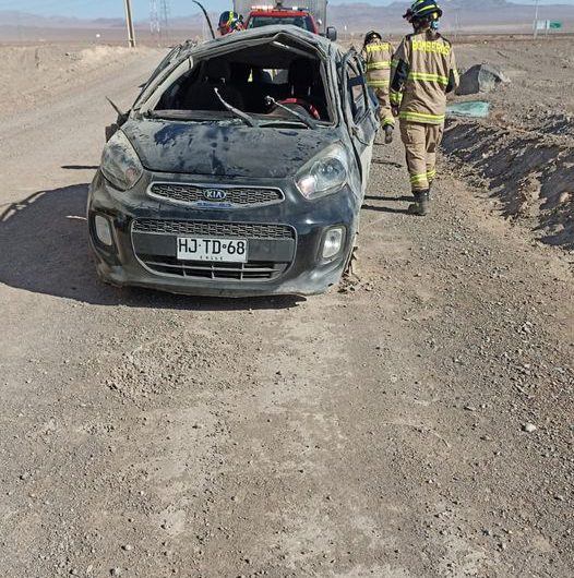 Una persona lesionada en accidente carretero.