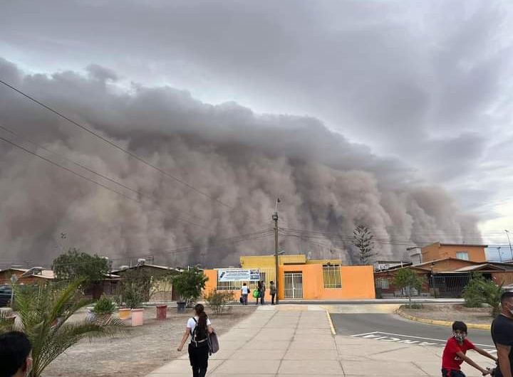 Tormenta de arena en diego de almagro  dejó 42 casas afectadas: se habilitaron albergues en escuelas.