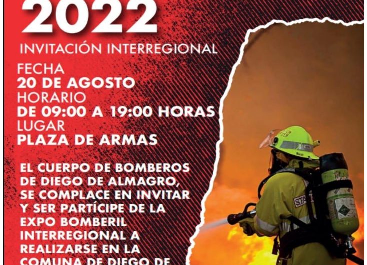 Este sábado se realizará la Expo Bomberos en Diego de Almagro