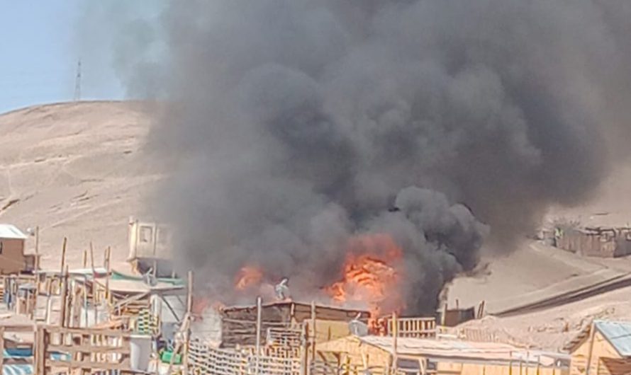 Incendio en población Antena de Diego de Almagro deja como resultado el fallecimiento de un menor de edad
