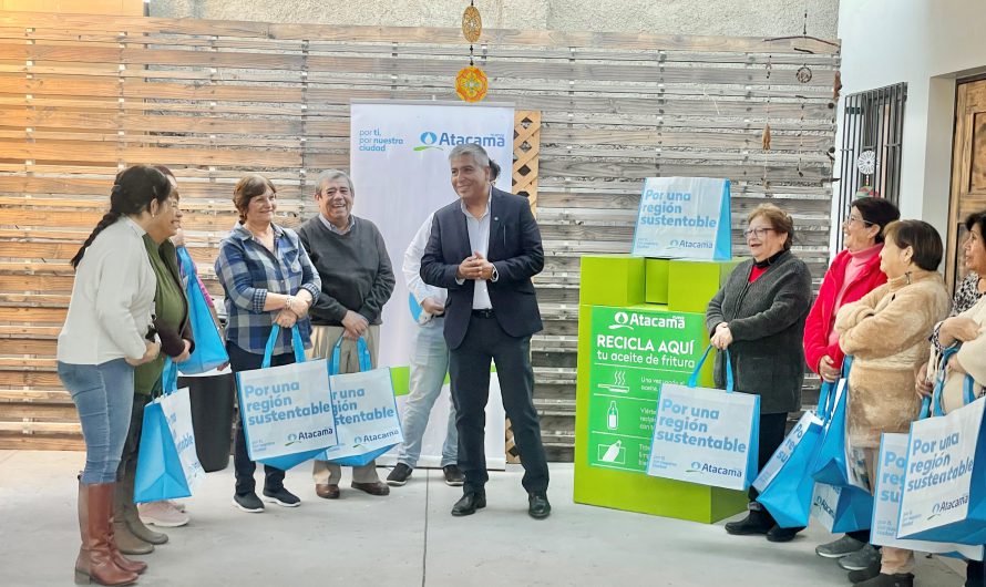 Nueva Atacama inauguró punto de reciclaje de aceite en junta de vecinos de Copiapó