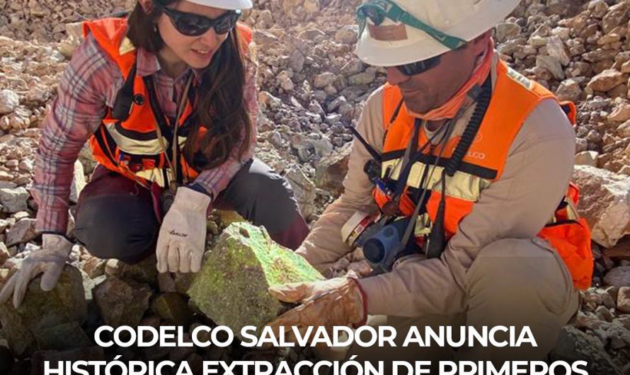 Codelco Salvador anuncia histórica extracción de primeros minerales desde el Rajo Inca.