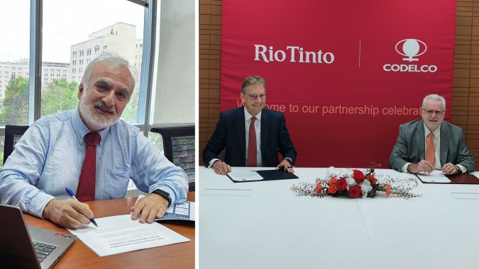Codelco y Rio Tinto formalizan su asociación estratégica en Tokio