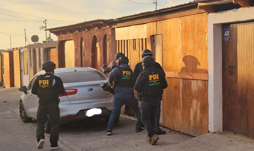 PDI ATACAMA INCAUTÓ MÁS DE DOS KILOS DE DROGA EN OPERATIVO QUE PERMITIÓ LA DETENCIÓN DE CINCO PERSONAS