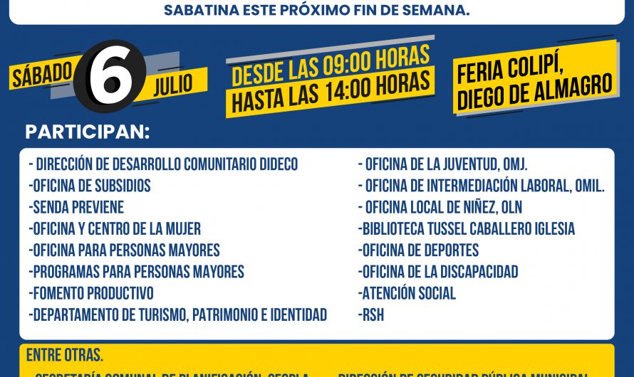 Municipio en terreno este sabado 6 de julio sector feria