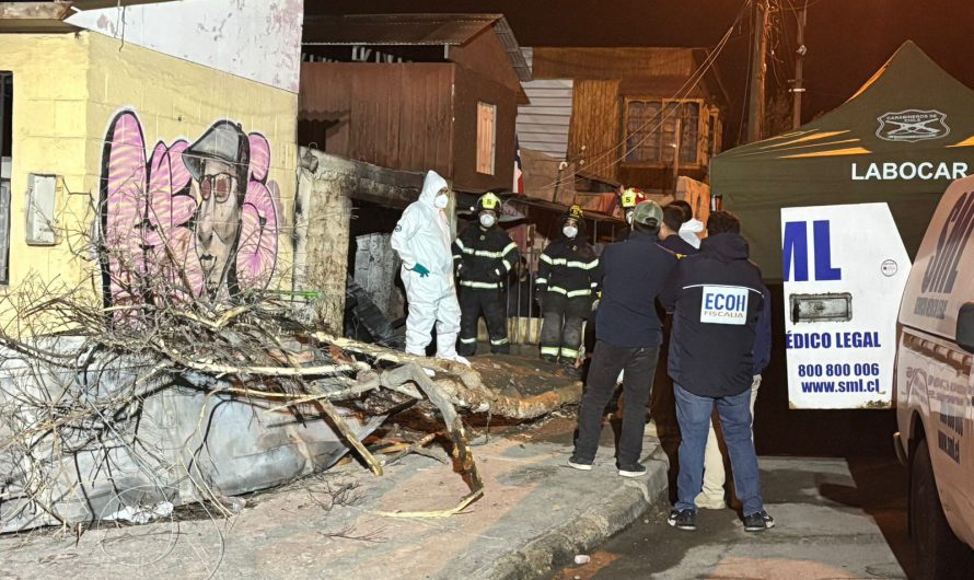 Copiapó: Equipo ECOH de la Fiscalía desarrolló diligencias tras incendio con resultado de muerte