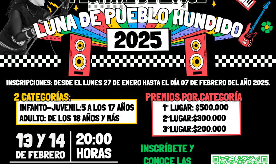 Abiertas inscripciones para participar en el Festival de la Voz Luna de Pueblo  Hundido 2025 de Diego de Almagro