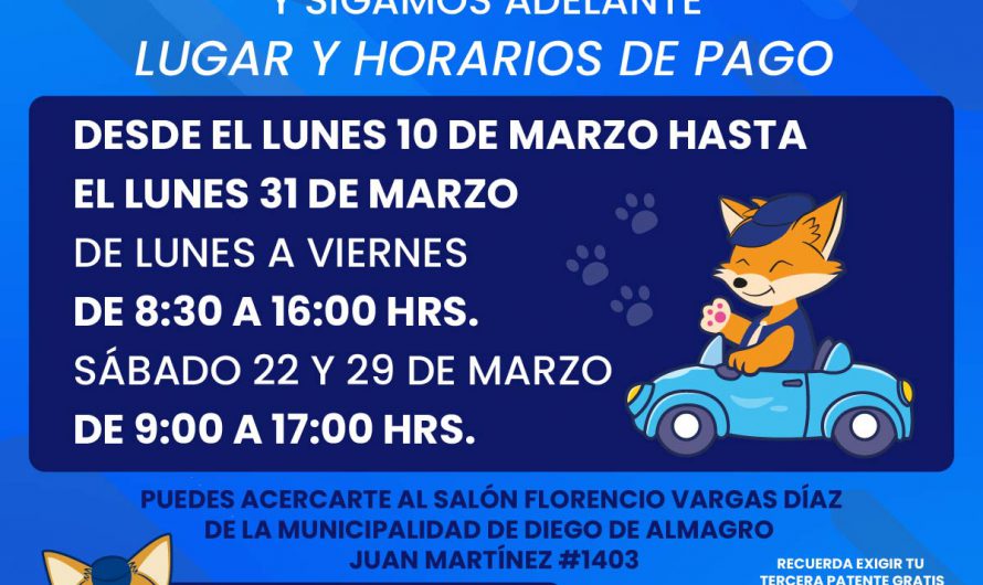 Pago de Permiso de Circulación 2025 en la comuna de Diego de Almagro.