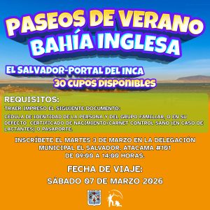 Uñtimos paseos a bahia inglesa