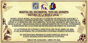 Invitacion a muestra documental «ECOS DEL DESIERTO»
