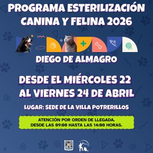 Programa esterilizacion canina y felina 2026