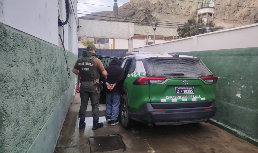 CHAÑARAL  DETENIDO POR ROBO POR SORPRESA Y ORDEN DE DETENCIÓN VIGENTE