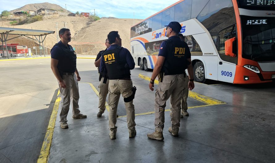 OPERATIVO ESPECIAL DE LA PDI ATACAMA PERMITIÓ DENUNCIAR A 16 EXTRANJEROS Y DETENER A 15 PRÓFUGOS DE LA JUSTICIA