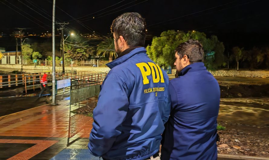 PDI ATACAMA REALIZA DESPLIEGUE TERRITORIAL ANTE SISTEMA FRONTAL QUE AFECTA LA REGIÓN