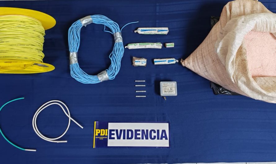 PDI ATACAMA DETUVO EN VALLENAR A UNA PERSONA QUE ALMACENABA IRREGULARMENTE MATERIAL EXPLOSIVO